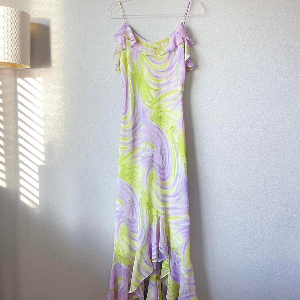 Vintage flowy fishtail midi dress Nina Austin